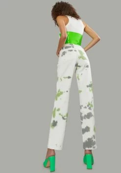 Poster Grl Bottoms Splash Of Fun Tie Dye Denim Jeans