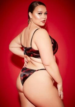 Poster Grl Plus Tip Of My Tongue Satin Lingerie Set