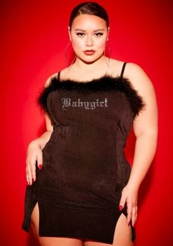 Poster Grl Dresses Miss Free Smoke Babygirl Boa Mini Dress