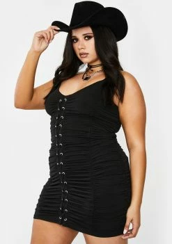 Poster Grl Dresses Postin' For The Gram Lace Up Dress