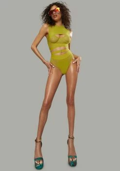 Poster Grl Techno Slide Mesh Lingerie Set