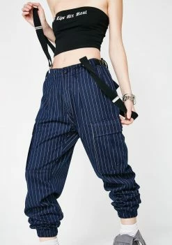 Poster Grl Too Bossy Suspender Cargo Pants