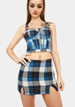 Poster Grl Eff Academia Plaid Mini Skirt Bottoms