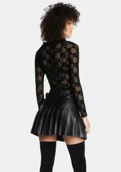 Poster Grl Back To Reality Sheer Crop Top