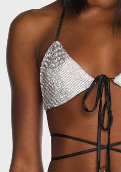 Poster Grl Bra Tops Drip Disorder Rhinestone Bra