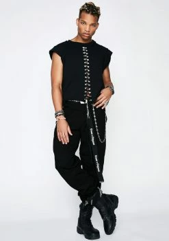 Poster Grl Mind Ya Bizness Suspender Cargo Pants