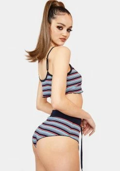 Poster Grl Raise The Bar Striped Lingerie Set