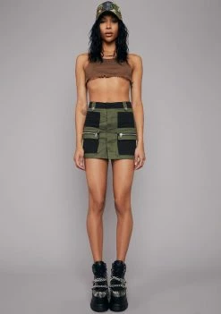 Poster Grl Varsity Player Colorblock Mini Skirt Bottoms