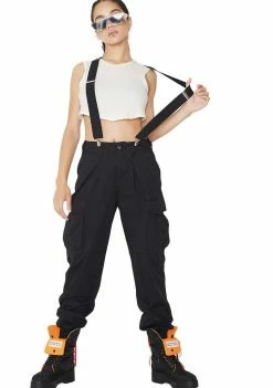 Poster Grl Mind Ya Bizness Suspender Cargo Pants