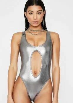 Poster Grl Champions Metallic One-Piece Swimsuit