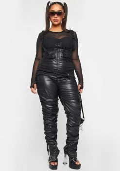 Poster Grl Plus Kick Your Game Ruched Leggings Bottoms