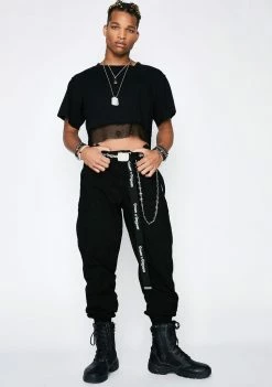 Poster Grl Mind Ya Bizness Suspender Cargo Pants