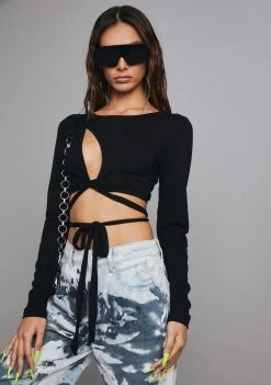 Poster Grl Attention On Me Long Sleeve Top Tops