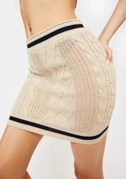 Poster Grl Learning To Diva Cableknit Mini Skirt