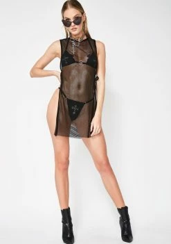 Poster Grl Swim Never Censored Mesh Cover Up