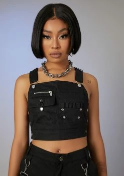 Poster Grl Piece Of Werk Utility Overall Top