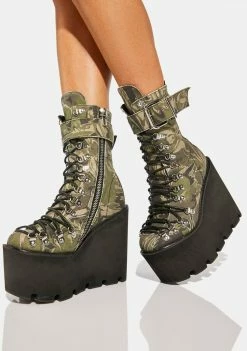 Poster Grl Platform Boots I'm A Catch Camo Traitor Boots 6 Poster Grl Platform Boots I'm A Catch Camo Traitor Boots
