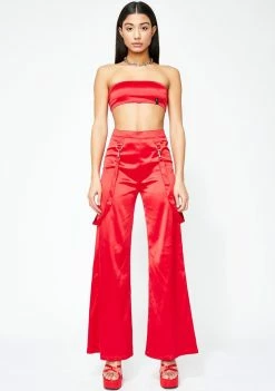 Poster Grl I'm The Plug Satin Trousers Bottoms