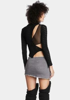 Poster Grl In That Order Denim Mini Skirt