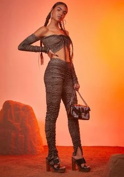 Poster Grl Bottoms Gunsmoke Ruched Knit Pants