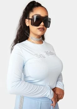 Poster Grl Tops Plus Icy Baby Long Sleeve Crop Top
