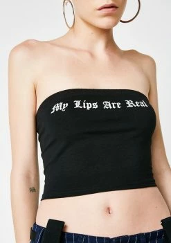 Poster Grl My Lips Are Real Boob Tube Tops