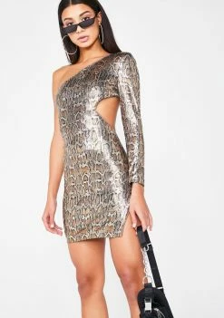 Poster Grl Dresses On The List Snake Sequin Dress