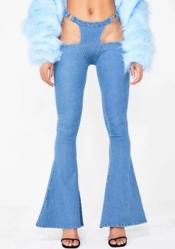 Poster Grl Throwin' Down Denim Bells Bottoms