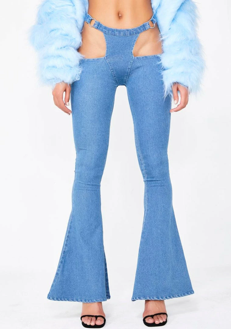 Poster Grl Throwin' Down Denim Bells Bottoms 1 Poster Grl Throwin' Down Denim Bells Bottoms