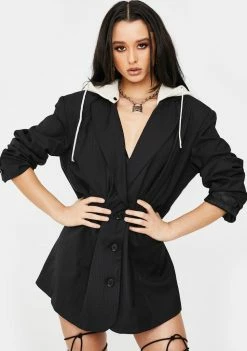 Poster Grl Paparazzi Plz Hooded Blazer Outerwear