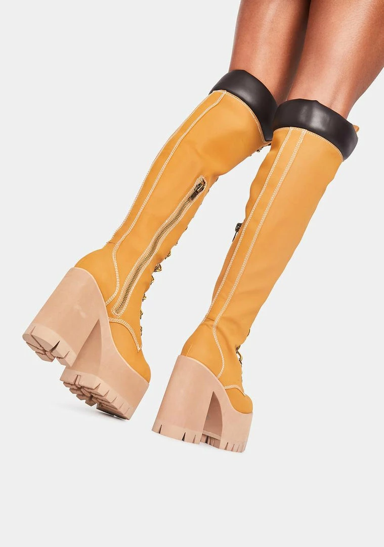 Poster Grl Step It Out Platform Work Boots Boots & Booties 4 Poster Grl Step It Out Platform Work Boots Boots & Booties