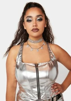 Poster Grl Tops Plus Frosty Queen Corset Top