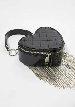 Poster Grl Bags & Wallets Night Mine All Mine Rhinestone Heart Mini Purse