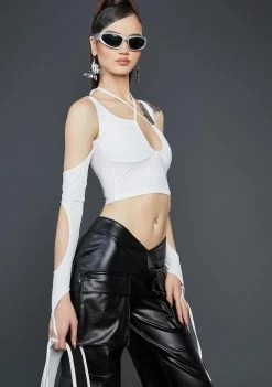 Poster Grl Game Over Halter Top Crop Halter Top