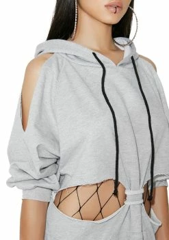 Poster Grl Ladies 1st Cut-Out Sweatshirt Dress Dresses