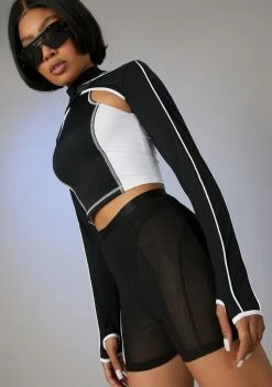 Poster Grl Nightly Duty Shrug Crop Top Set