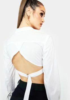 Poster Grl Tops Live It Up Button Up Shirt