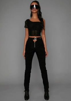 Poster Grl Look At Me Now Ruched Pants Bottoms