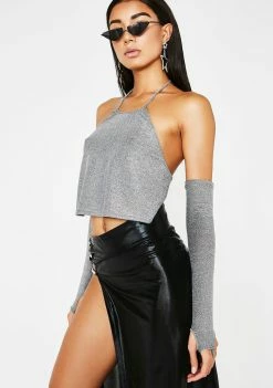 Poster Grl Silver Stunner Lurex Gloves