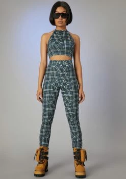 Poster Grl Never The Same Plaid Pant Set