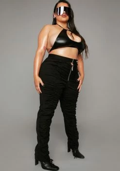 Poster Grl Babe Look At Me Now Ruched Pants Bottoms