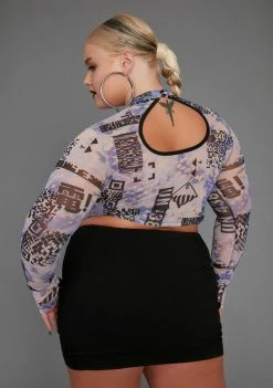 Poster Grl Fave QR Cutie Mesh Top Tops