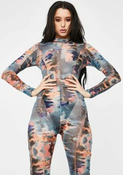 Poster Grl Flyin' Private Mesh Catsuit Jumpsuits & Rompers