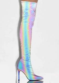 Poster Grl Million Mile Reflective Thigh Highs Boots & Booties