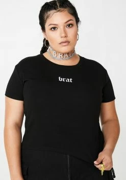 Poster Grl Miss Blunt Brat Graphic Tee Tops