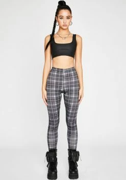 Poster Grl Back In Session Plaid Leggings