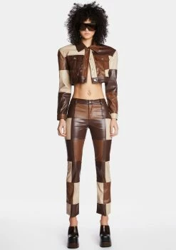 Poster Grl Skinny Pants Not The Same Patchwork Pants