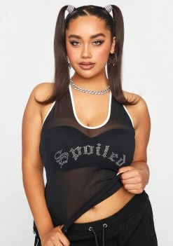 Poster Grl Plus All The Riches Mesh Tank Tops