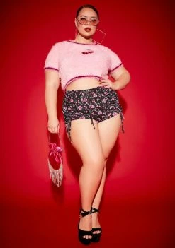 Poster Grl Tops Real Baddest Berry Sweater Baby Tee