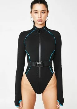 Poster Grl Executive Suite Zip Up Bodysuit Tops